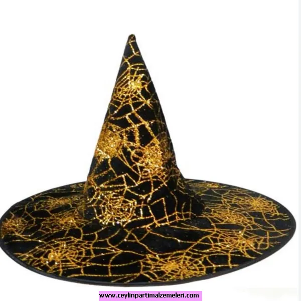 Halloween Simli Cadı Şapkası